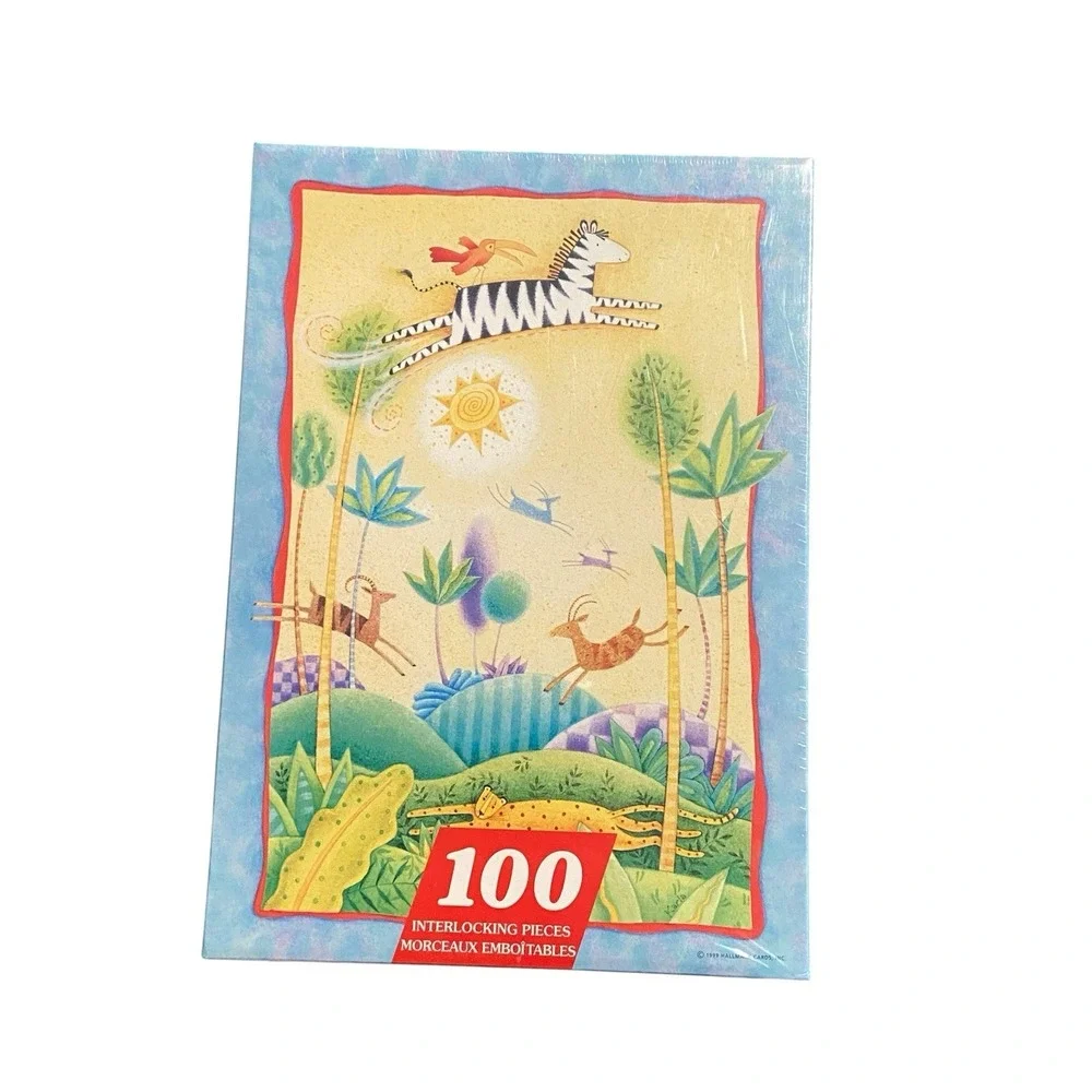 Vintage 1999 Springbok Jungle Fun 100 Piece Puzzle Sealed Hallmark